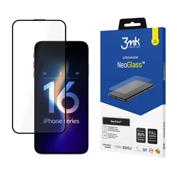 Apple iPhone 16 Pro Max 6.9'' 3MK NeoGlass Tempered Glass Screen Protector | Telefona Aizsargstikls uz Visu Ekrānu...