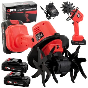 Akumulatora augsnes frēze OPEX TOOLS OPX28030, 21 V, 2x 1.5 Ah