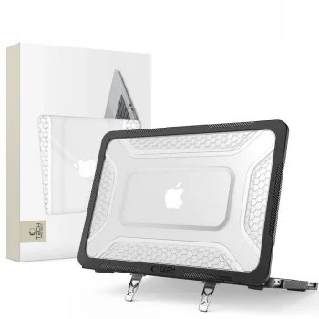 Klēpjdatora vāciņš Tech-Protect Kevlar Pro priekš MacBook Neo 13 (2026), Matte Black Clear