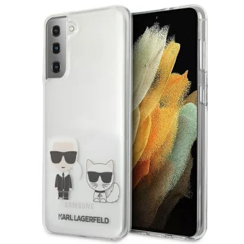 Karl Lagerfeld Samsung Galaxy S21+ vāciņš Karl & Choupette, caurspīdīgs