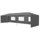 Dārza paviljons pasākumu telts 3x9 m 8 sienas MultiGarden, pelēks