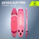 TSUNAMI T10 PRO piepūšamais SUP dēlis ar piederumiem 350 cm, rozā