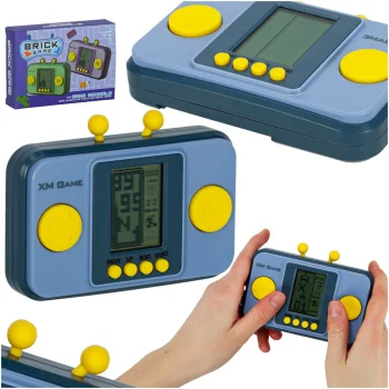 Pārnēsājama retro elektroniskā spēļu konsole, zila