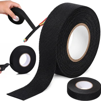 Auduma izolācijas lenta vadiem 19mm x 25m, melna