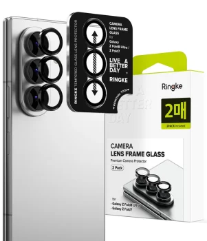 Kameras aizsargstikls Ringke Camera Frame Protector, Samsung Galaxy Z Fold 7/8 Ultra, 2 gab., melns