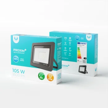 LED prožektors Forever Light PROXIM II 20W 6000K IP66, melns