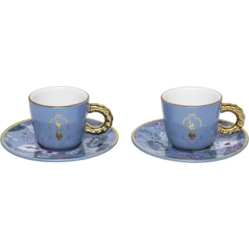 Bialetti Bridgerton espresso tasīšu komplekts ar apakštasītēm, 2 gab., 90 ml