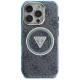 Guess IML Metal Glitter 4G MagSafe vāciņš Apple iPhone 16 Pro - Zils
