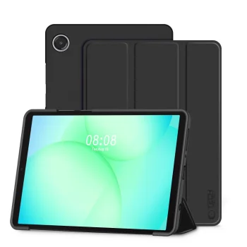 Tech-Protect Samsung Galaxy Tab A9 atverams vāciņš maciņš grāmatiņa SmartCase, melns