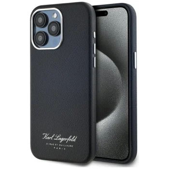 Karl Lagerfeld Hotel RSG vāciņš Apple iPhone 15 Pro, melns