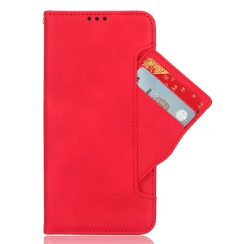 Samsung Galaxy A35 ( SM-A356E/DS ) Multiple Card Slots Design Wallet Stand Leather Book Case Cover, Red | Telefona...
