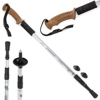 Sudraba Nordic Walking nūja ar korķa rokturi (1 gab.)
