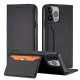 Magnet Card Case atverams vāciņš maciņš grāmatiņa iPhone 13 Pro Max, melns