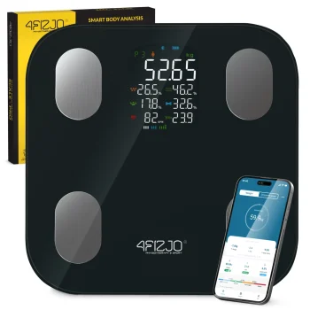 4Fizjo 1521 PRO analītiskie svari ar Bluetooth un Wi-Fi, melni