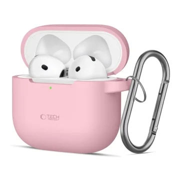 Tech-Protect Silicone Hook silikona maciņš Apple AirPods 4, Rozā