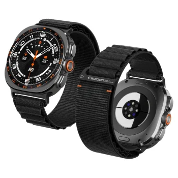Spigen WBF1 neilona siksniņa pulkstenim Samsung Galaxy Watch Ultra 47mm, melna