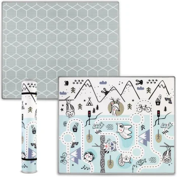 Izglītojošs sarullējams bērnu putu paklājs Nukido NK-342 | Kids Roll-up Foam Mat