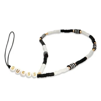 Guess Heishi Beads GUSTBCKH telefona piekariņš melni-balts