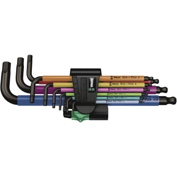 Sešstūra atslēgu komplekts Wera 950 SPKL/9 SM N Multicolor Hex-Plus High Torque