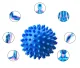 Masāžas Bumbiņa \"Ezītis\" Jogas Fitnesa Bumba ar Tapām Akupunktūra Terapija, Zils| Spiked Massage Ball Therapy...