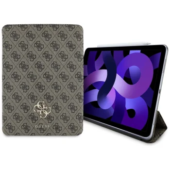 Guess Magnetic 4G Big Logo atverams vāciņš iPad Air 11" 2024, brūns