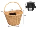 Liels austs grozs velosipēdam uz priekšējās stūres | Large Woven Basket for Bicycles for Front Handlebar
