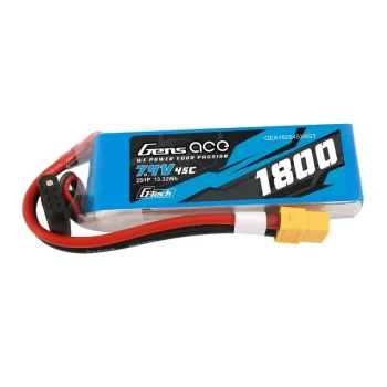 Gens Ace G-Tech LiPo 1800mAh 7.4V 45C 2S1P XT60 akumulators