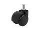 Biroja Krēslu Rezerves Gumijoti Riteņi 5 gab., Melni | Office Chair Replacement Rubber Wheels