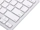 Bezvadu Bluetooth tastatūra datoriem, iPad, Mac, kompakta, balta