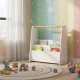 Ecotoys Montessori bērnu grāmatu plaukts, 2 līmeņi, balts