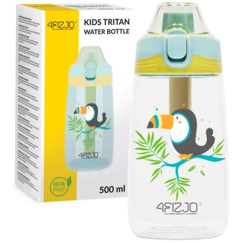 4Fizjo Tukan bērnu ūdens pudele 500 ml, daudzkrāsaina