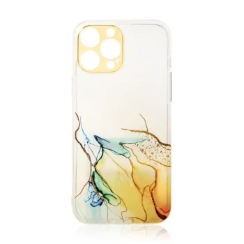Vāciņš Samsung Galaxy A12 5G telefonam Marble Case, oranžs marmors