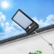 Saules enerģijas ielas lampa ar 36 LED un kustības sensoru, melna