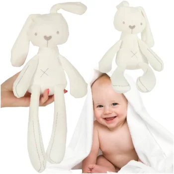 Mīksta plīša rotaļlieta trusis, 54 cm, balts