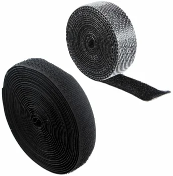 Kabeļu organizators rāvējslēdzēja tipa lente AG736 (10m), melna