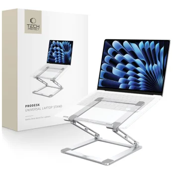 Salokāms klēpjdatora statīvs Tech-Protect ULS400 līdz 17", sudraba