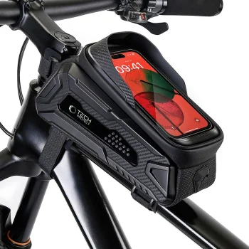 Velosoma uz rāmja Tech-Protect V2 ar telefona nodalījumu 1.2L, melna