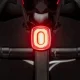 Rockbros Q2S LED aizmugurējais velosipēda lukturis ar Smart Stop sistēmu, melns