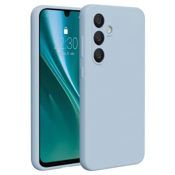 Vāciņš Etteri Silicone Case Samsung Galaxy S24 FE, Gaiši zils