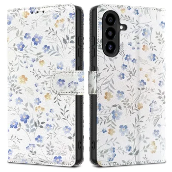 Tech-Protect Samsung Galaxy A26 5G atverams vāciņš maciņš grāmatiņa Daisies with Leaves