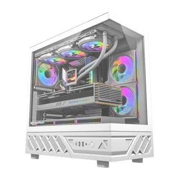 DarkFlash DS950 datora korpuss ar 6 ventilatoriem, balts