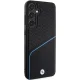 BMW Samsung Galaxy S24+ vāciņš Signature Leather Textured & Line MagSafe, melns