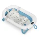 Ricokids RK-287 saliekama bērnu vanniņa ar termometru un ieliktni, balta/zila