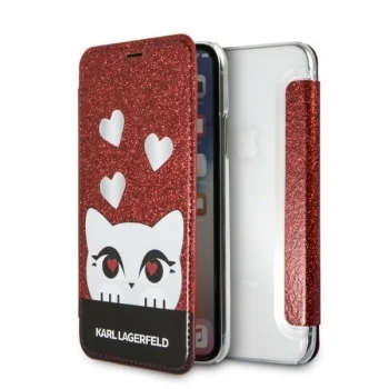 Karl Lagerfeld Valentine atverams vāciņš Apple iPhone X/XS - Sarkans