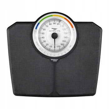 Eldom Webber Mehāniskie vannas istabas svari ar ĶMI funkciju, 180kg, melni