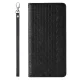 Atverams vāciņš iPhone 13 Pro Max Magnet Strap Case ar statīvu un siksniņu, melns