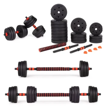 Movepro regulējamu hanteļu un stieņa komplekts 2x20 kg (kopā 40 kg)