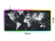 Izgaismots spēļu peles paliktnis LED XXL 80 x 30 cm, melns