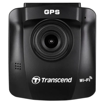 Videoreģistrators Transcend DrivePro 230 Data DE Privacy ar 32 GB microSD karti, GPS un Wi-Fi, melns