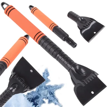 Automašīnas logu ledus skrāpis, plastmasas, oranžs/melns